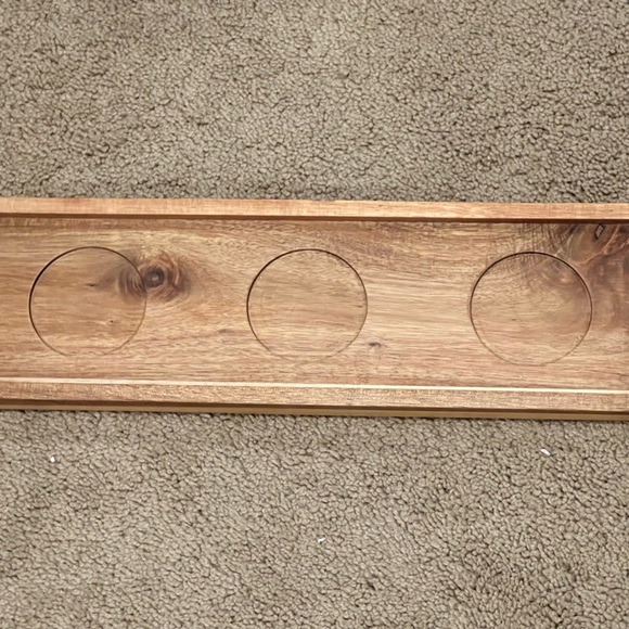 ⭐️BOGO FREE⭐️ NEW Rae Dunn wood serving tray with 3 ceramic bowls - Picture 4 of 5